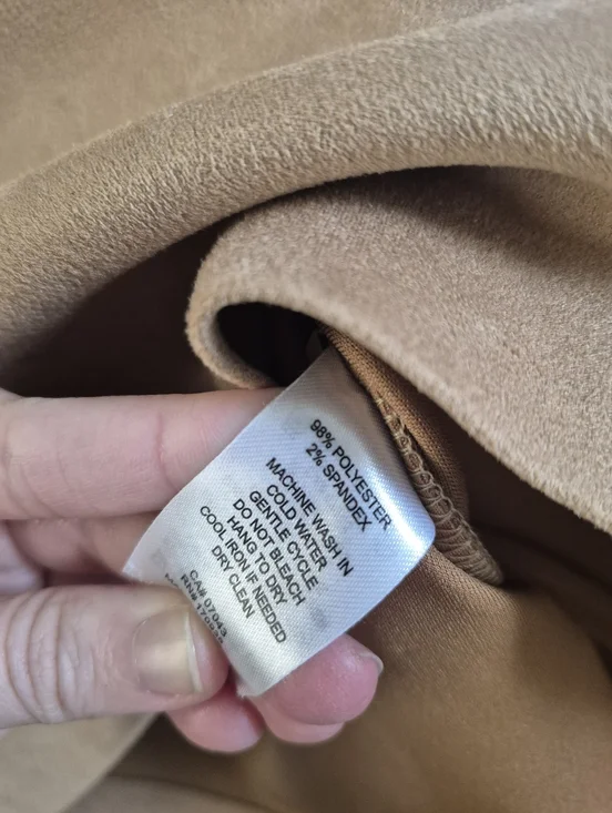 Joie NWT Tan Faux Suede Soft Mini Skirt Size Medium - Picture 5 of 10